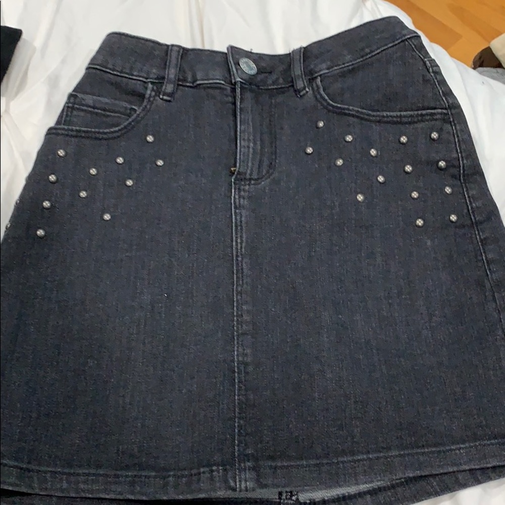 black skirt with studs